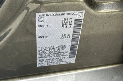 2025 Nissan Altima 2.5 SV SV FWD