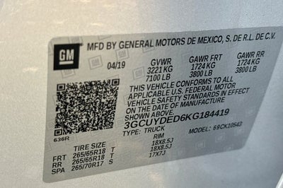 2019 Chevrolet Silverado 1500 LT Z71 OFF ROAD