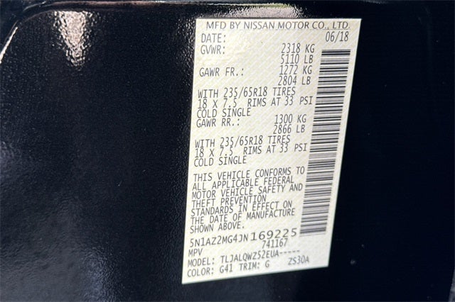 2018 Nissan Murano SV SV 2WD