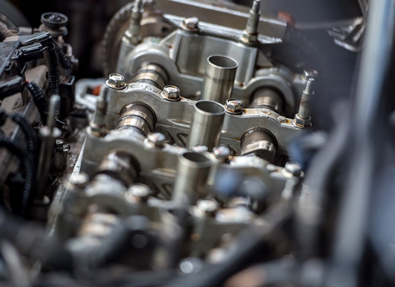 Neatly arranged parts and tools